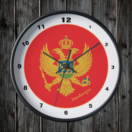 Modern montenegrinsk Flagga, montenegrinsk hemmade Rund Klocka