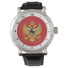 Modern Montenegro Flagga och Montenegro mode Armbandsur