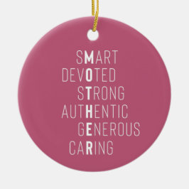 Modern mor-definition barn namn damsty ro julgransprydnad keramik