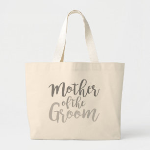 Modern Mor i Groom Cursive Ombre Tote Jumbo Tygkasse
