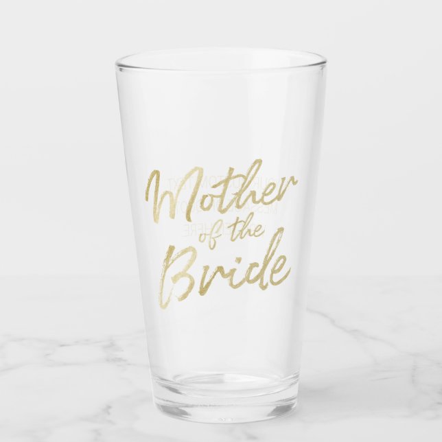 Modern Mor till Bruden Guld Script Typografi Glaskopp (Framsida)