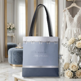 Modern Mor till Brudgummen | Lyxig Dammig Blå Tygkasse