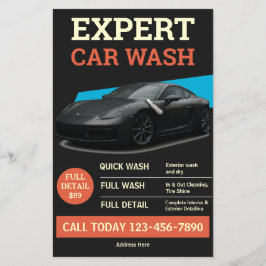 Modern Mörk Auto Detailing Kampanjlayout Flygblad