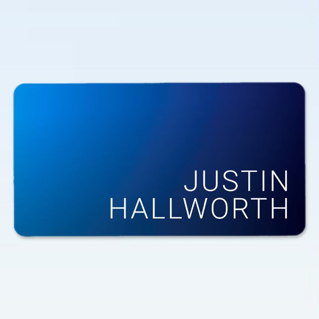 Modern Mörk blått övertoning och minimal redigerba Adressetikett (Skapare uppladdad)