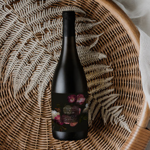Modern Mörk Blommig Bröllop Romantik