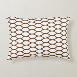 Modern Mörk Brown White Mönster accent Pillow Prydnadskudde