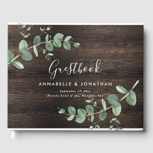 Modern mörk eucalyptus rustic simple gästböcker