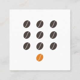 Modern Mörk för kaffebutiken Brown och Orange Lojalitetskort