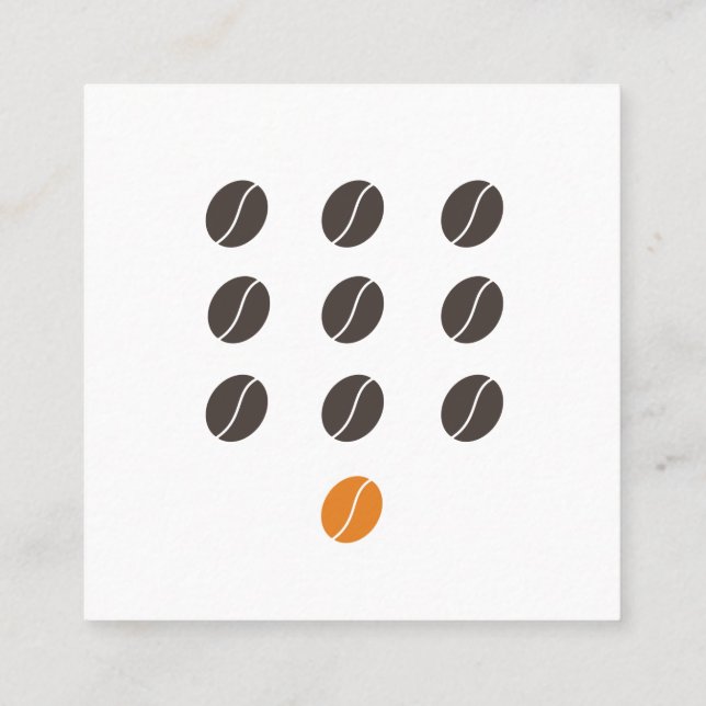 Modern Mörk för kaffebutiken Brown och Orange Lojalitetskort (Baksida)