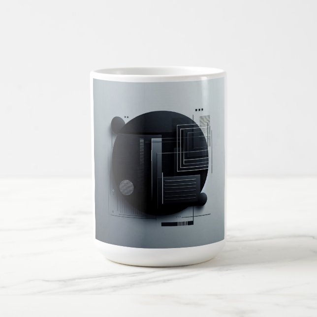 Modern Mörk Grafisk design Kaffemugg (Center)