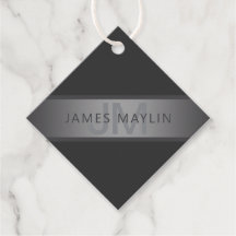 Modern Mörk Grått Gradient Namn eller Business Nam