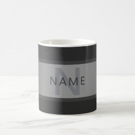 Modern Mörk Grått Gradient Namn eller Business Nam Kaffemugg