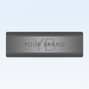 Modern Mörk Grått Gradient Namn eller Business Nam Klistermärke