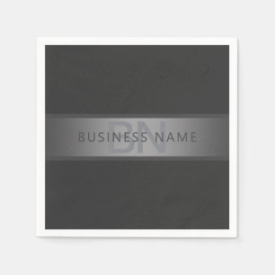 Modern Mörk Grått Gradient Namn eller Business Nam Pappersservett