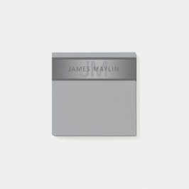 Modern Mörk Grått Gradient Namn eller Business Nam Post-it Block