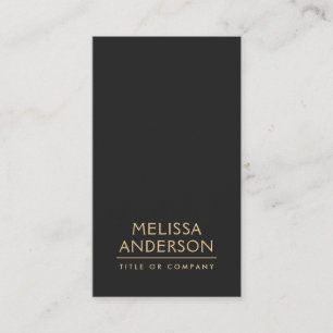 Modern mörk-grått-minimalistisk professionell visitkort