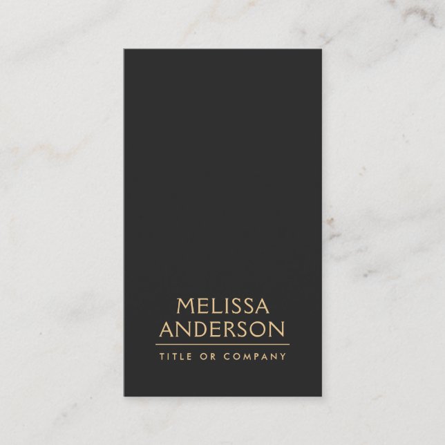Modern mörk-grått-minimalistisk professionell visitkort (Framsida)