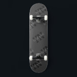 Modern Mörk Grått Monogrammed Namn/annan text Mini Skateboard Bräda 18,5 Cm<br><div class="desc">Modern monogram för namn eller annan text,  anpassa som du vill!</div>