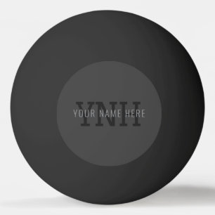 Modern Mörk Grått Monogrammed Namn (eller annan te Pingisboll