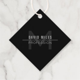 Modern Mörk Grått Professionell Namn Gåvor Etiketter