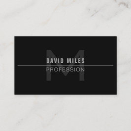 Modern Mörk Grått Professionell Namn Visitkort
