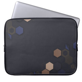 Modern Mörk Hexagonal Mönster Laptop sleeve