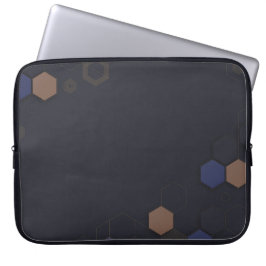 Modern Mörk Hexagonal Mönster Laptop sleeve