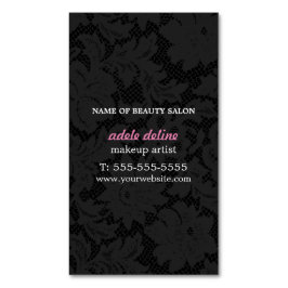 Modern mörk konstnär för grå färgsnöreMakeup Visitkortmagnet