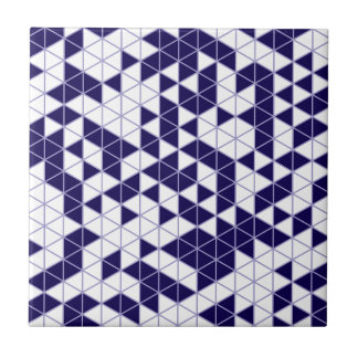 Modern Mörk Lila Lavender Geometric Triangles Kakelplatta