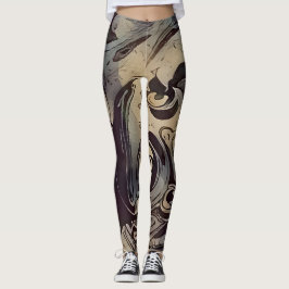 Modern Mörk Mönster Leggings