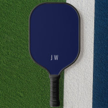 Modern Mörk Navy Blue Monogram Initialer