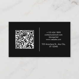 Modern Mörk QR-kod Visitkort