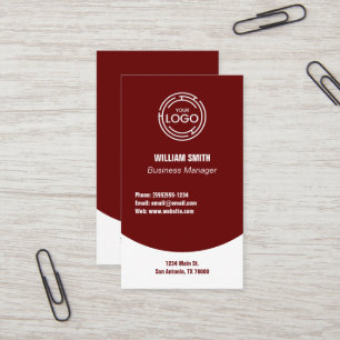 Modern Mörk Red Visitkort
