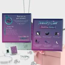 Modern Mörk Rosa Blue Gradient Jewelry Care Guide