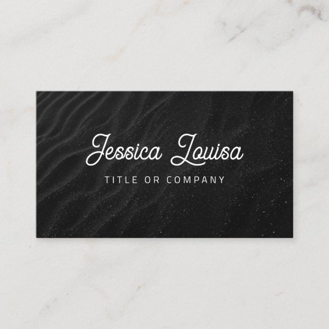 Modern Mörk Sand QR-kod Visitkort (Framsida)