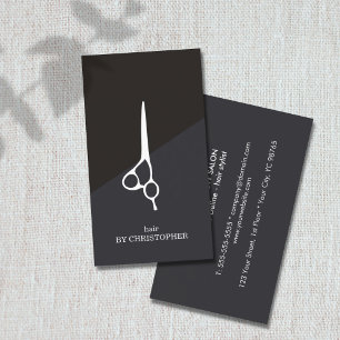 Modern mörk - Scissor svart vit för blått Visitkort