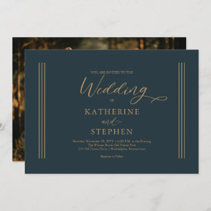 Modern Mörk tar minimalistisk bröllopsinbjudan. Inbjudningar