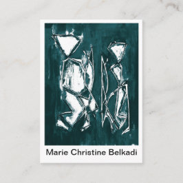 Modern Mörk Teal Grått Artistic Networking Visitkort