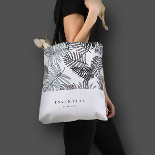 Modern Mörk - Tropical Minimalist Tygkasse