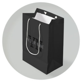 Modern mörkgrå monogramnamn (eller annan text)