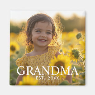Modern Mormor Foto Magnet