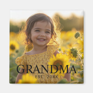 Modern Mormor Foto Magnet