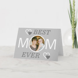Modern Mors dag Best Mamma någonsin Light Grått Ph Helgkort