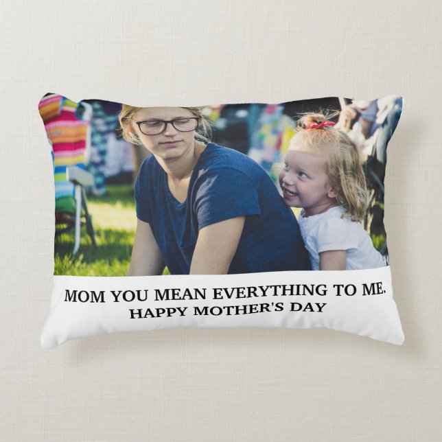 Modern mors dag-fotot mamma som du elak allt prydnadskudde (Framsidan)