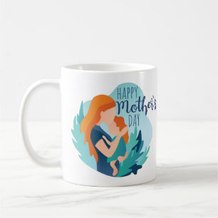 Modern Mors dag Mamma och dottergåva Kaffemugg