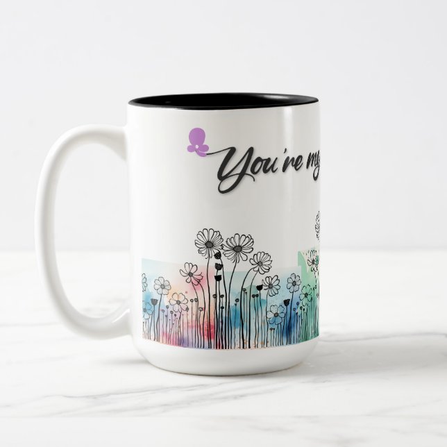 Modern Mors Dag-mugg för Mamma Två-Tonad Mugg (Vänster)