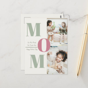 Modern Mors dag Photo Collag MAMMA Brev Vykort