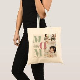 Modern Mors dag Photo Collage MAMMA Tote Bag Tygkasse