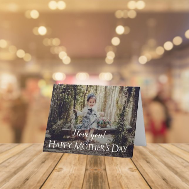 Modern Morsdag Fotokort Kort (Modern Mothers Day Photo Card)