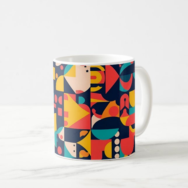 Modern Mosaic – Bold Abstract Art Coffee Mug Kaffemugg (Framsida höger)